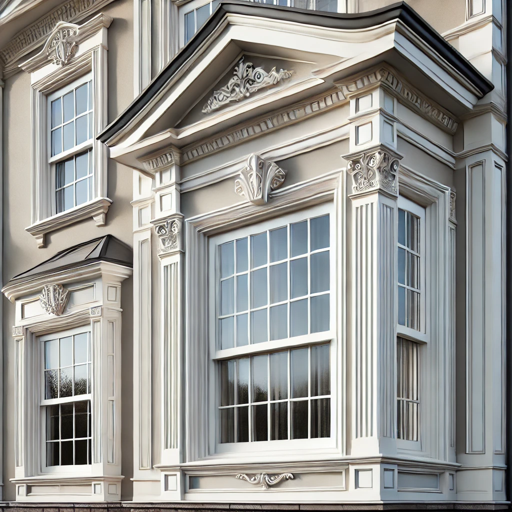 Classic White Trim - exterior window trim molding ideas